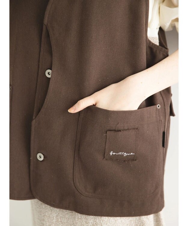 CRAFT STANDARD BOUTIQUE 【リサイクル】ヘビーツイルワークベスト Brown