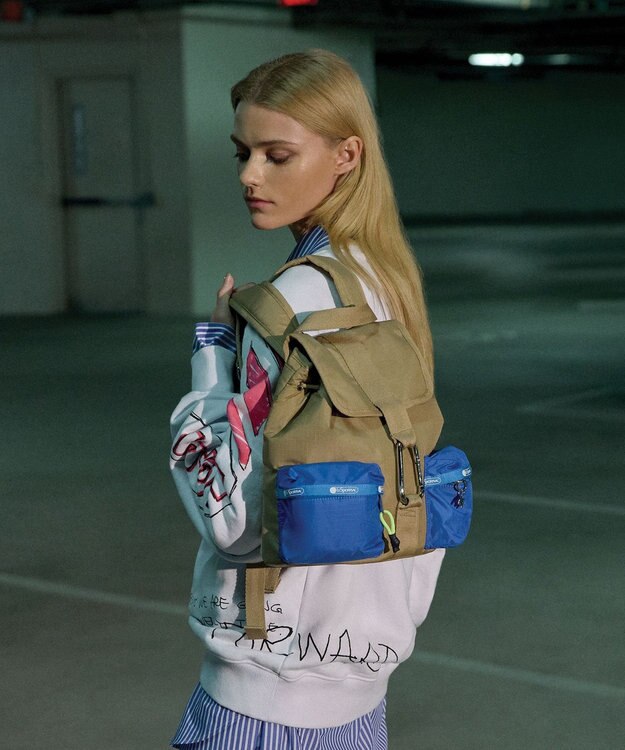 LeSportsac MSGM VOYAGER BACKPACK/ボヤージャーカーキ/ブルー ヴォヤージャーカーキ/ブルー