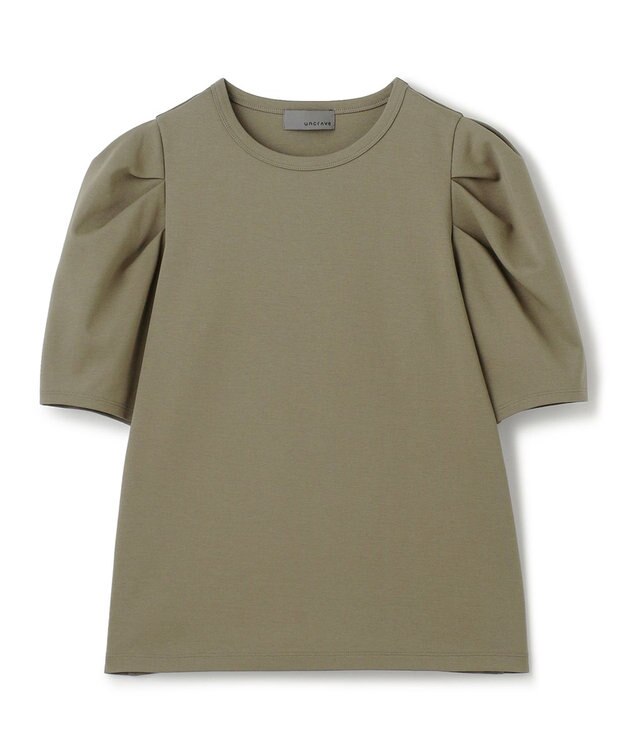 uncrave ダブルフェイスジャージー ボリュームスリーブカットソー オリーブ