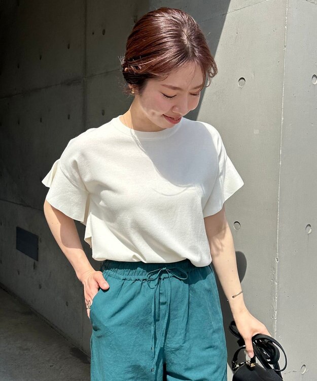 UNFILO UVモイストフレアースリーブニット オフ