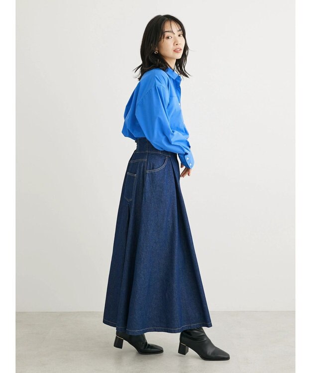 Green Parks ・ＳＵＧＡＲ　ＳＰＯＯＮ　コルセット風フレアスカート One Wash