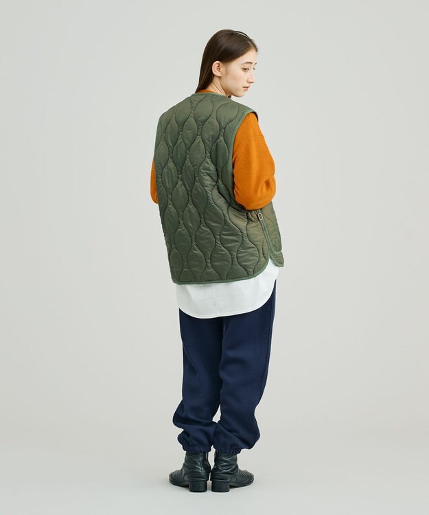 J.PRESS YORK STREET 【UNISEX】キルティング ベスト スモーキーグリーン系