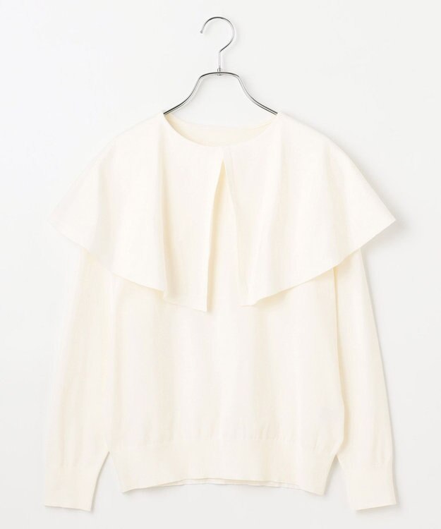 #Newans 【洗える】ケープカラープルオーバー ホワイト