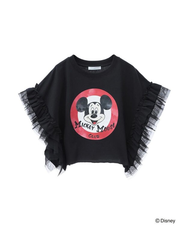 Green Parks ミッキーマウスクラブハウス／袖フリルショート丈ＴＥＥ Black