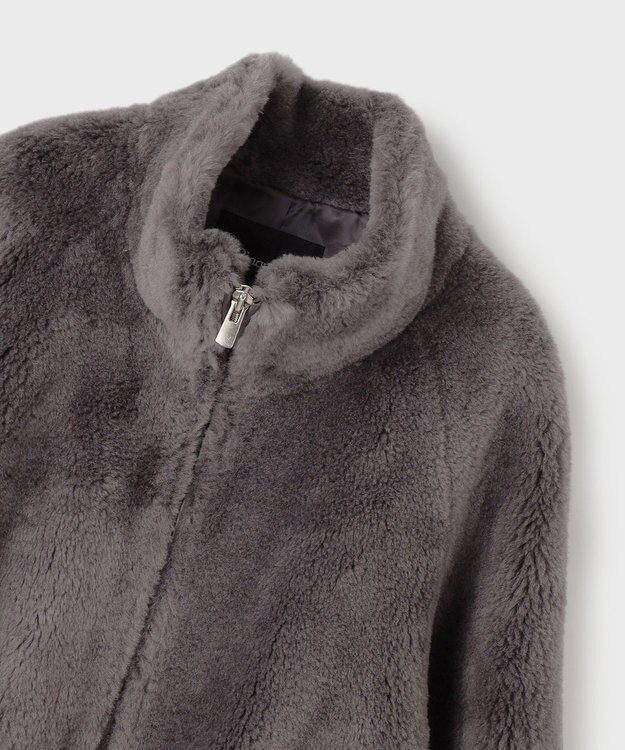 GRACE CONTINENTAL ウールボアブルゾン チャコール