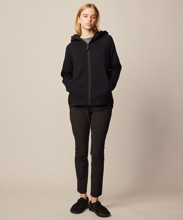 JOSEPH ABBOUD MOUNTAIN 【軽量/ストレッチ】CORDURA アウトドア ニット パーカー ブラック系