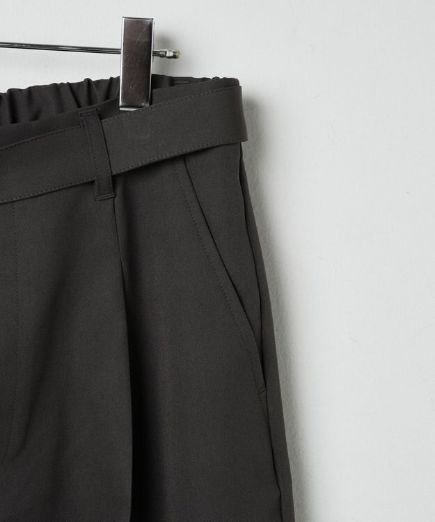 WEGO トロミ　ベルト付きワイドスラックス ブラウン