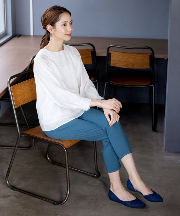 Tiaclasse 【洗える】ラグランパフスリーブブラウス オフホワイト