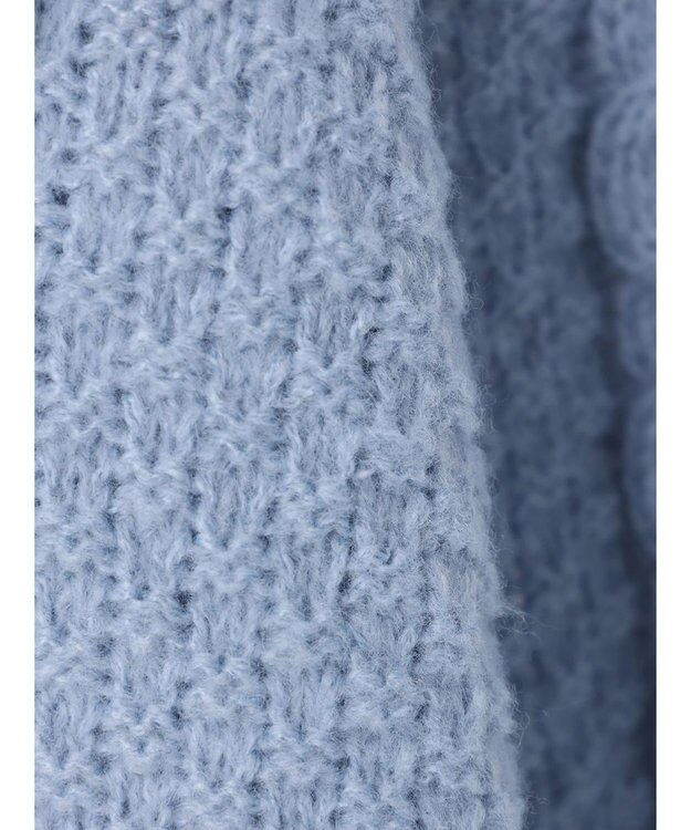 earth music&ecology ケーブルニットパーカー Grayish Blue