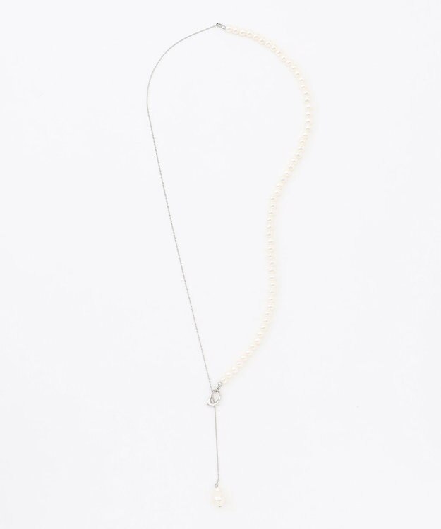ANY パールラリエットネックレス シルバー