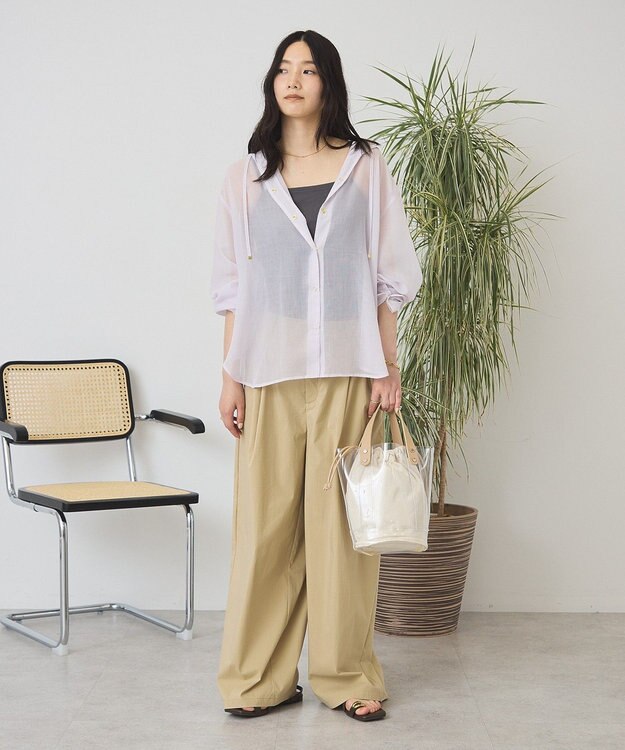 AMERICAN HOLIC シアーフーディーシャツ Pink