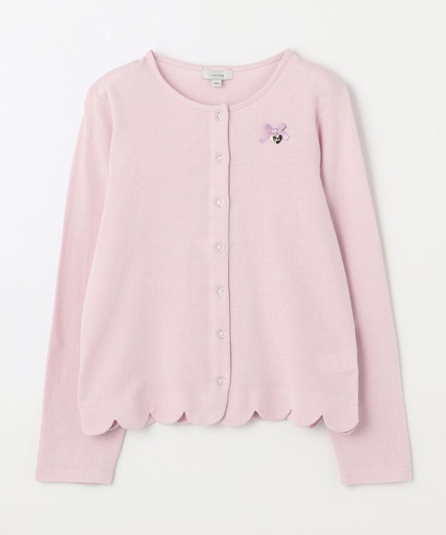 ANY KIDS 接触冷感 UVケア カーディガン ラベンダー