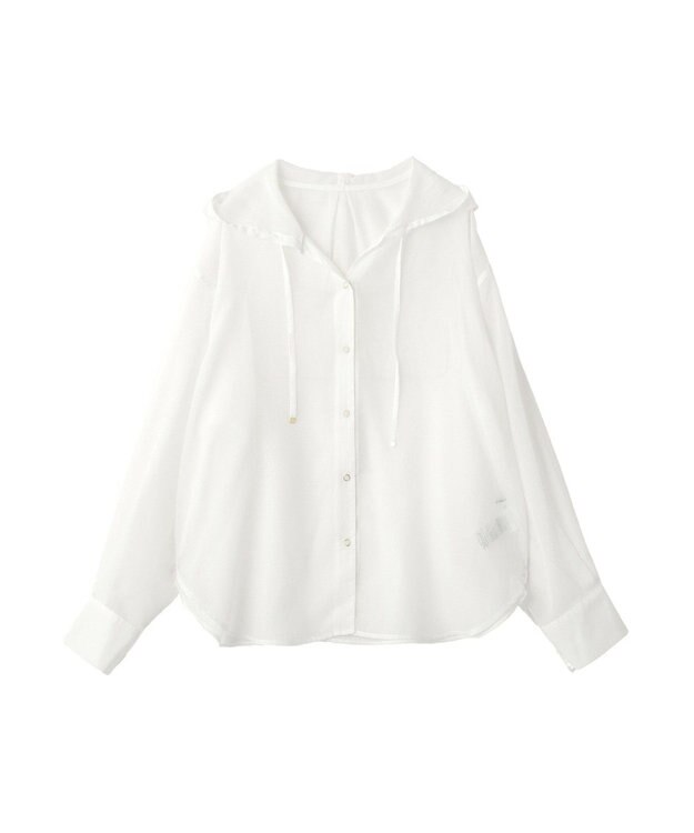 AMERICAN HOLIC シアーフーディーシャツ Off White