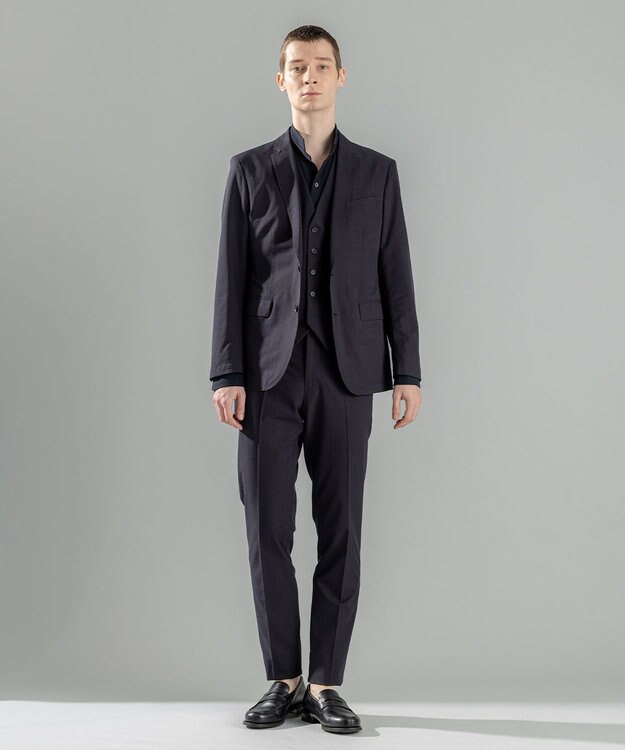 JOSEPH HOMME 新型・新柄【洗える/ストレッチ/シワになりにくい/セットアップ対応可】クールドッツストレッチ 　ジャケット ネイビー系