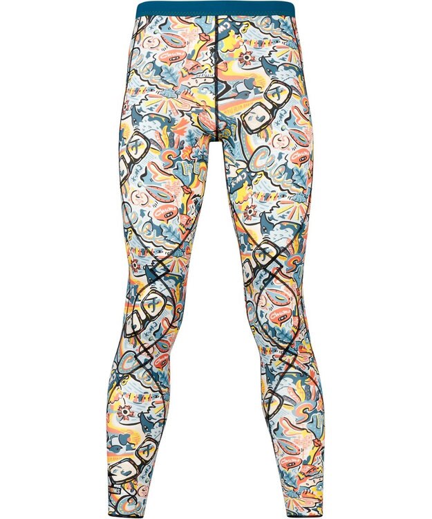 CW-X 【MEN】 CW-X 【CHUMS (チャムス)コラボ】 メンズスポーツタイツ ひざの負荷・運動時の筋肉の疲労を軽減 ロング丈 ジョギング ウォーキング メンズ LNO310 /ワコール ターコイズ