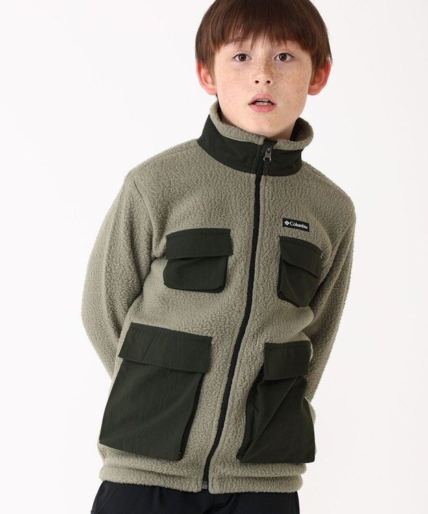 Columbia Columbia/ 【KIDS】ジャスパーリッジペブルドフリースフルジップ /コロンビア Stone Green、 Greenscape