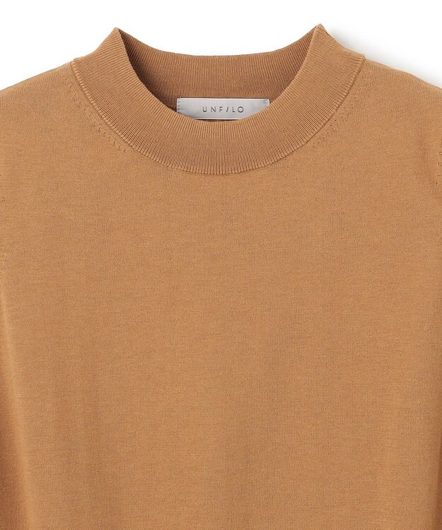 UNFILO L UVモイスト スリーブレスニット キャメル