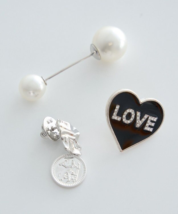 earth music&ecology ハッピーモチーフブローチセット Silver