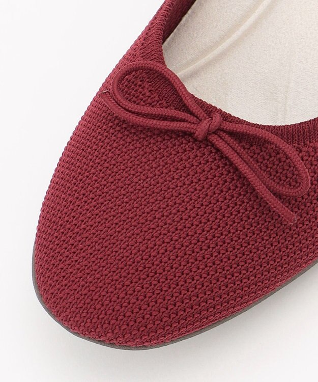 steppi 【洗える/撥水】ラウンド バレエ パンプス ボルドー