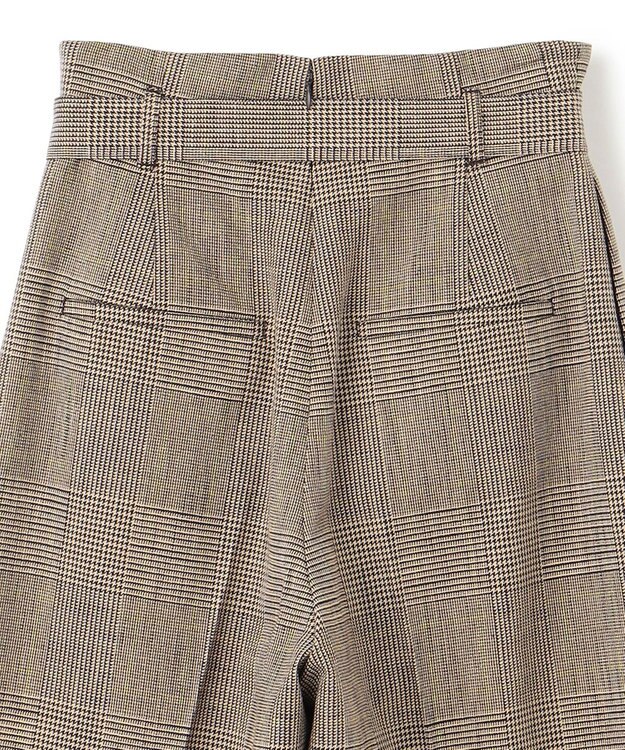 uncrave グレンチェック ワイドパンツ ブラウンチェック