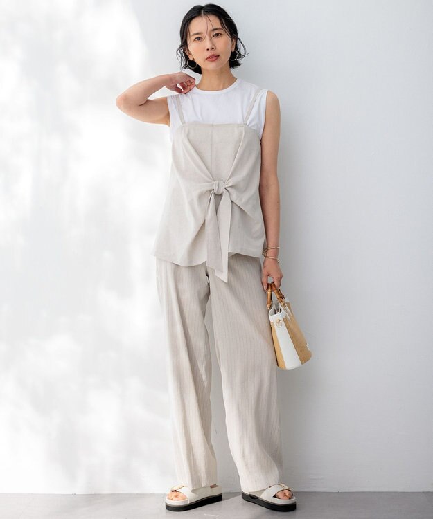 23区 バックル デザイン サンダル アイボリー系