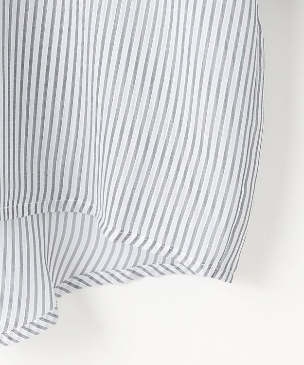 ANY L 【洗濯機可】シアーシャツ チャコールストライプ