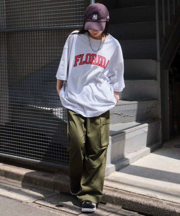 WEGO 【ユニセックス着用ITEM】アクセ付きグラフィックT（SS） アッシュグレー