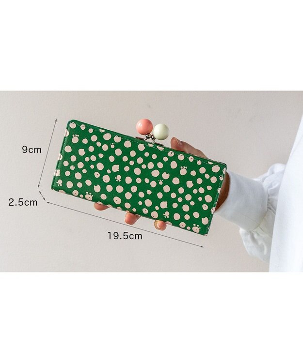 tsumori chisato CARRY ポルカドット 長財布 がま口 グリーン