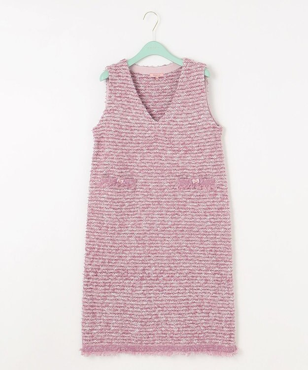 TOCCA 【洗える！】FONDU TWEED ドレス パープル系