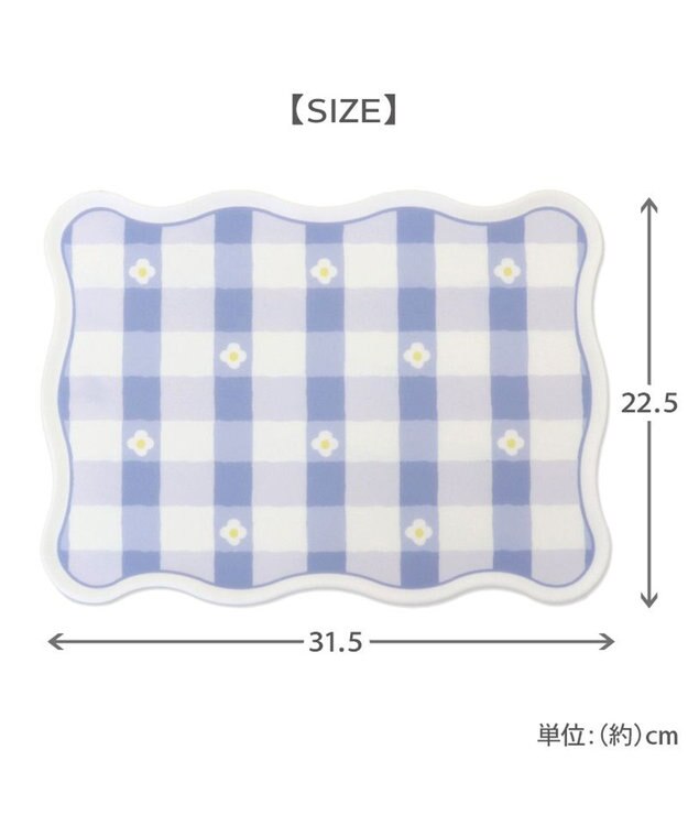 PET PARADISE ペットパラダイス 猫 シリコンマット 《花柄》 ホワイト×ブルー