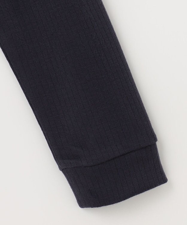 23区GOLF 【WOMEN】【日本製】クレリックカラー 長袖シャツ ネイビー系