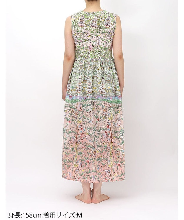 tsumori chisato SLEEP ツモリチサト ワンピース 綿100%(スカート） パッド入り ノースリーブ ロング丈 レディース UNT114 /ワコール メロン