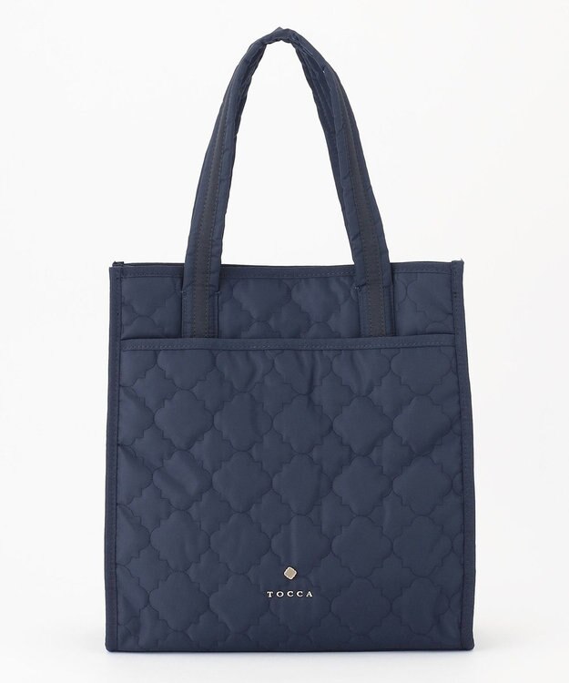 TOCCA 【A４サイズ・撥水】CHECKER CLOVER QUILT TOTE トートバッグ ネイビー系