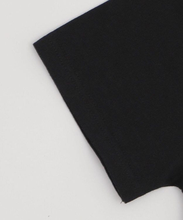 WEGO グラフィックサイドドロストショートT ブラック