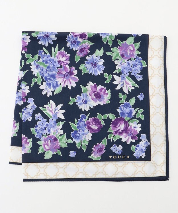 TOCCA ROMANTIC GARDEN HANDKERCHIEF ハンカチ ネイビー系