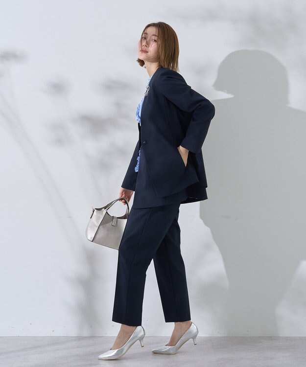 YECCA VECCA ストレッチピンタックパンツ Navy