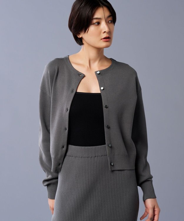 uncrave 【手洗い可】スムース ニット カーディガン（uncrave STANDARD） スレート
