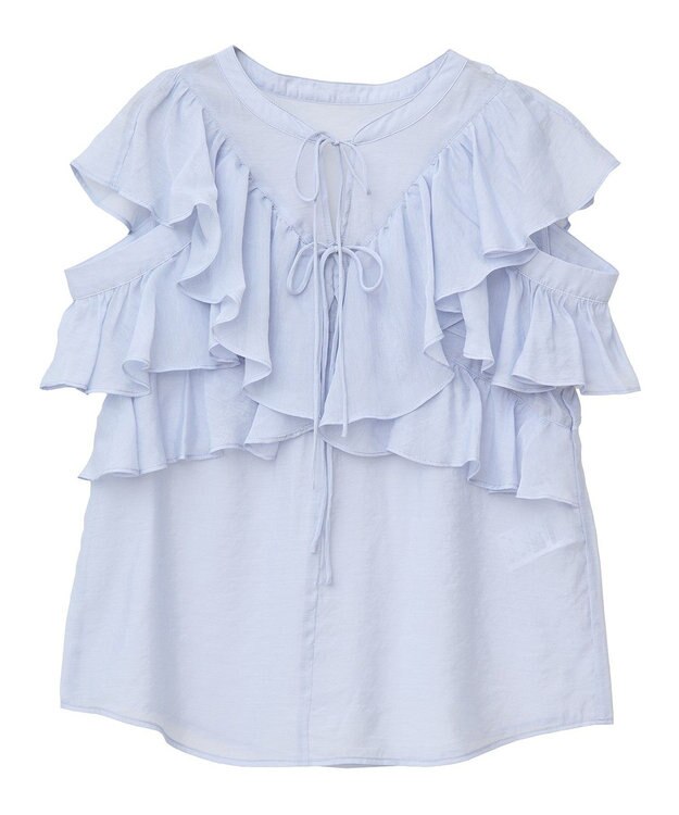 earth music&ecology ２ＷＡＹフリルブラウス Sax