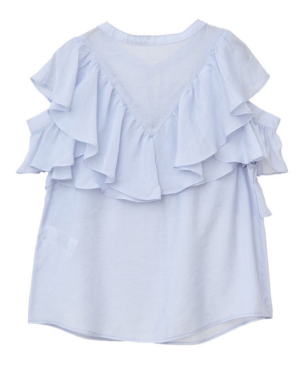 earth music&ecology ２ＷＡＹフリルブラウス Sax