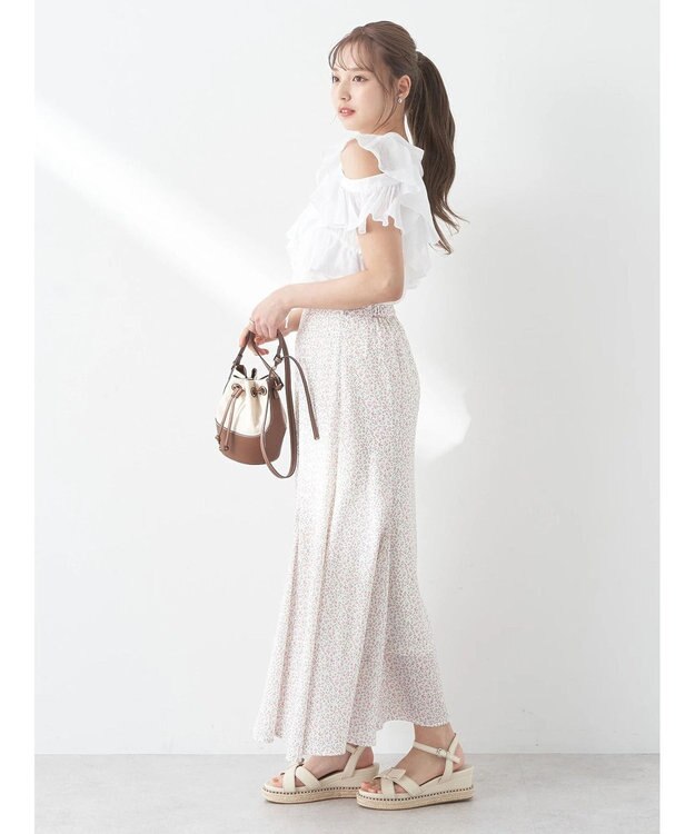 earth music&ecology ２ＷＡＹフリルブラウス White