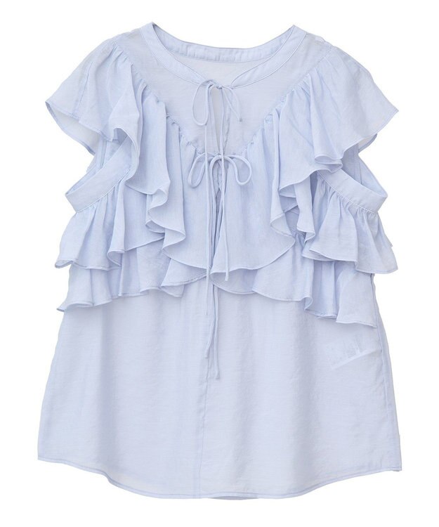 earth music&ecology ２ＷＡＹフリルブラウス Sax