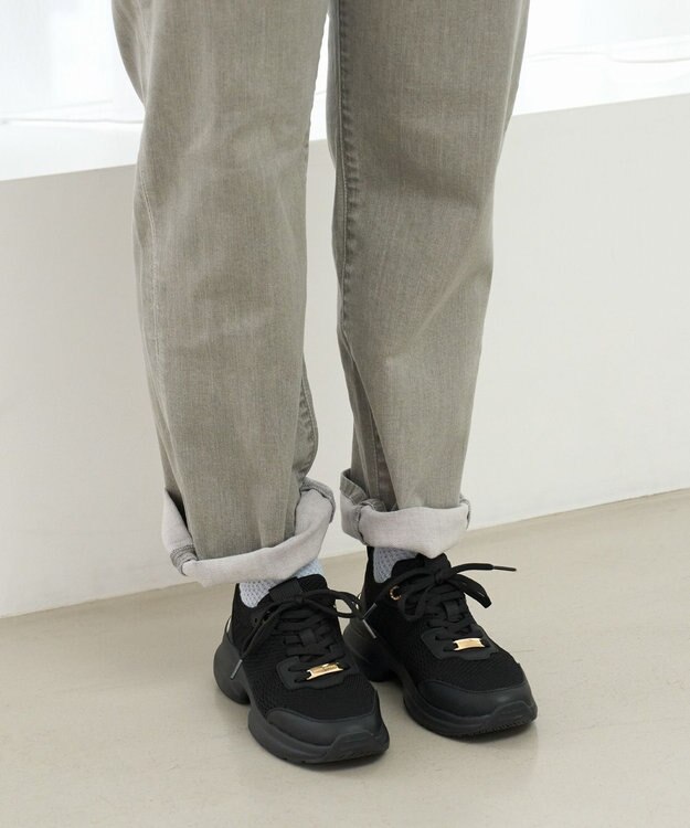 steppi 【VERY掲載 / 撥水 / 洗える】ボリュームソール スニーカー ブラック