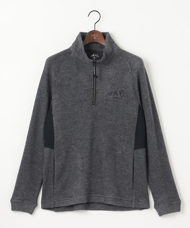 JOSEPH ABBOUD MOUNTAIN 【吸湿発熱/蓄熱保温/ソフト】ソフトウォームワッフル ポロシャツ グレー系