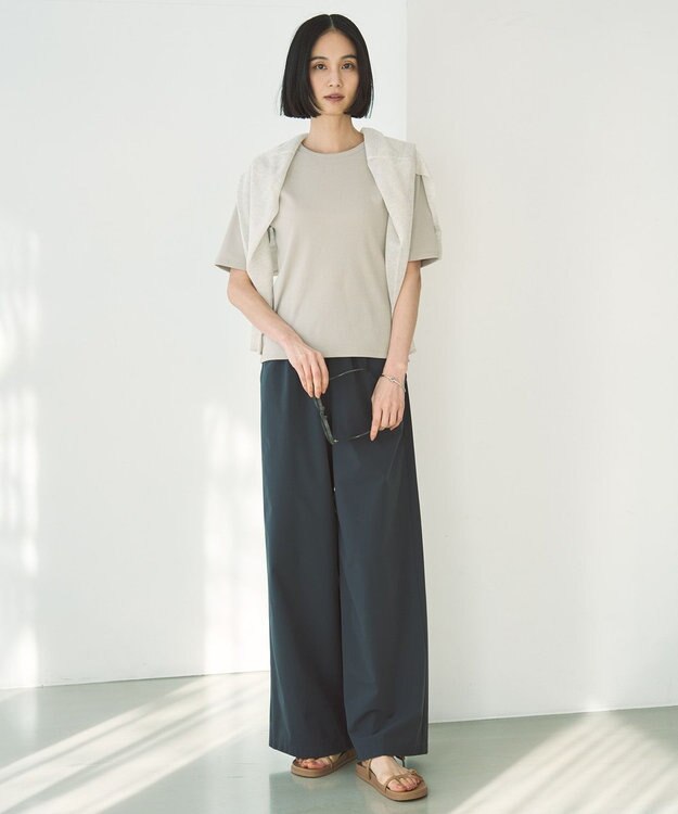 UNFILO FINE MOVE ワイドパンツ [WEB限定]チャコール