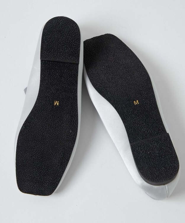 WEGO ベルト付きスクエアバレエシューズ シルバー