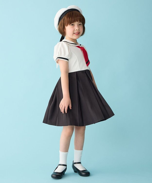 ANY KIDS 【カードキャプターさくら×any FAM】友枝小学校 制服風ワンピース オフホワイト