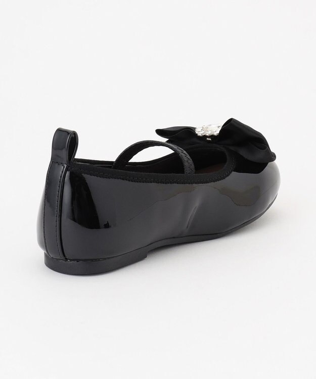 ANY KIDS エナメル フラット シューズ ブラック