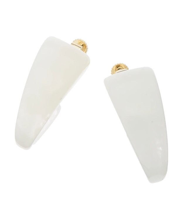 AMERICAN HOLIC スパイラル樹脂イヤリング Ivory