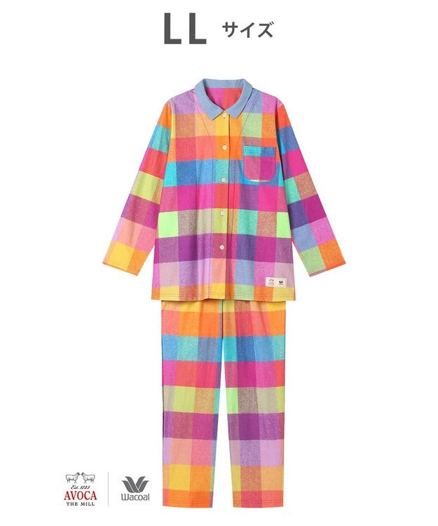 WACOAL パジャマ 【AVOCA×ワコール】 長袖 長ズボン 綿100%(本体) レディース BDX740 /ワコール ピンク