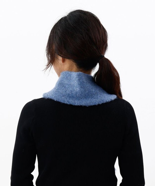 AURORA 【 LANVIN en Bleu （ランバン オン ブルー）】モコモコ差込みマフラー(WASH) ブルー